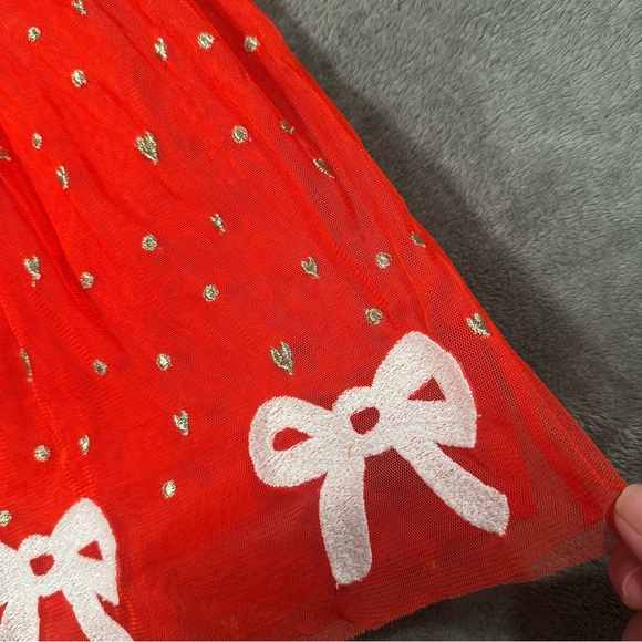 Hanna Anderson Red Tulle Holiday Dress 110 / 5 girls - Picture 4 of 5